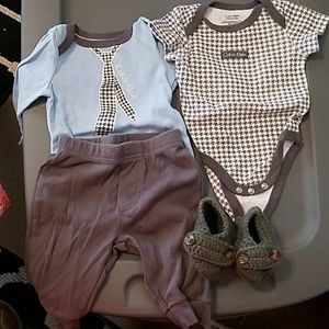 Gray Calvin Klein pant/onsie set